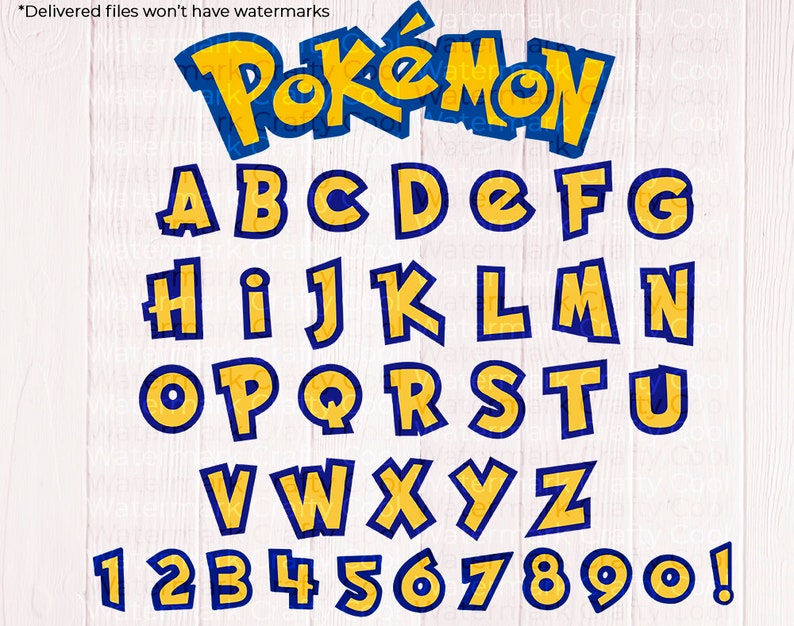 Download Pokemon font SVG Pokemon alphabet svg clipart cutfiles | Etsy