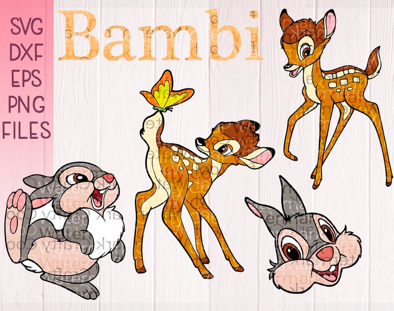 Bambi SVG bundle Eps Dxf Png files Bambi SVG Clipart | Etsy