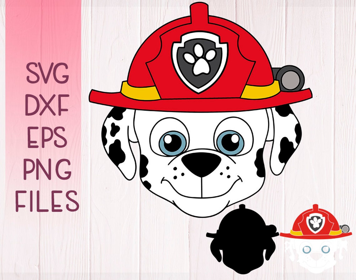 Marshall SVG Eps Dxf Png files Paw Patrol SVG Clipart Etsy