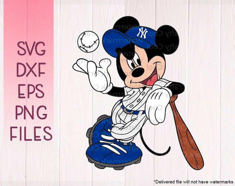 Download Baseball Mickey SVG Bundle Eps Dxf Png files NY yankees | Etsy