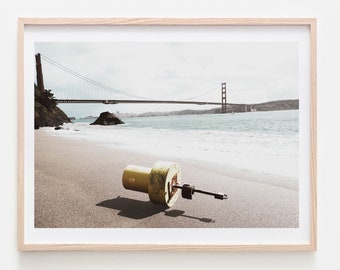 Golden Gate Beach Wall Art, INSTANT DOWNLOAD, Digital Print, Printable Wall Art