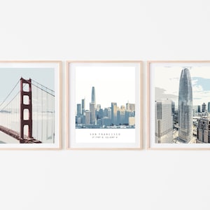 Set of 3 San Francisco Wall Art, INSTANT DOWNLOAD, Digital Print, Printable Wall Art