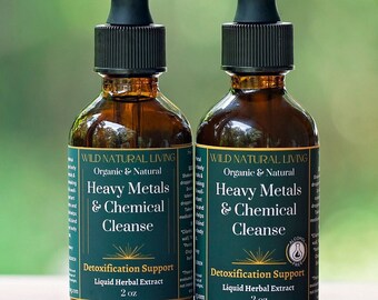 Cilantro & Chlorella blend, Heavy Metal and Chemical Cleanse, Detoxification, Organic Extract Tincture, by Wild Natural Living