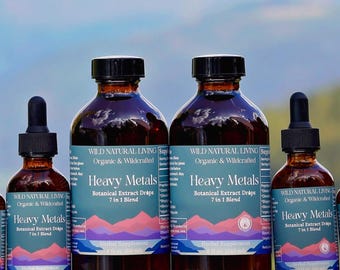 Heavy Metals Cleanse Chlorella Cilantro, Organic Extract Tincture Herbal Supplements, Wild Natural Living