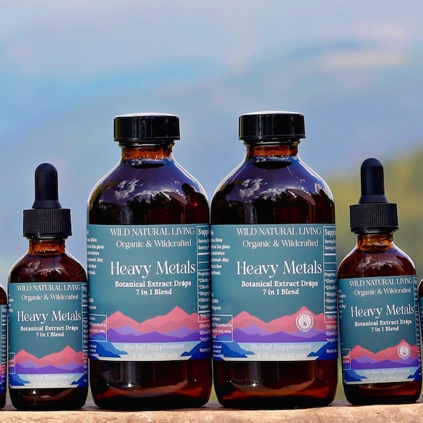 Heavy Metals Cleanse Cilantro Chlorella, Organic Extract Tincture Herbal Supplements, Wild Natural Living