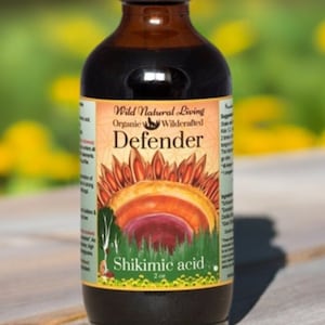 Defender Shikimic Acid Tincture: Organic Wildcrafted Herbal Supplement
