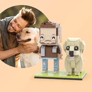 Benutzerdefinierte Hund Mini-Figur, personalisierter Ziegelstein, benutzerdefinierte Minifiguren, Geschenke für Hundebesitzer, Haustierporträts, benutzerdefinierte Minifiguren aus Ziegelstein,