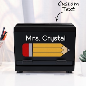 Personalized Pencil Dispenser with Name-  Pencil Cases Appreciation Gift for Teacher - Teacher Gift - Classroom Decor - Custom Pencil Case