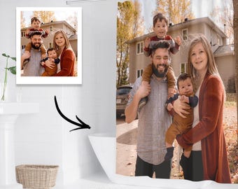 Personalized Photo Shower Curtain: Custom Image Bathroom Decor