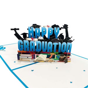 Cartão criativo feito à mão para formatura, design 3D exclusivo, perfeito para qualquer ocasião, presente para formatura, cartão pop-up