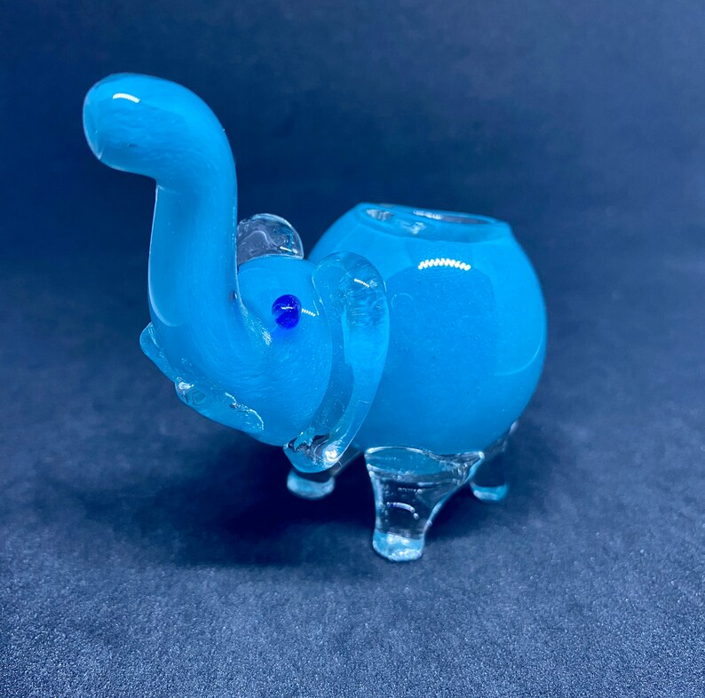 Mini Glass Elephant glass pipe cute pink glass elephant Etsy