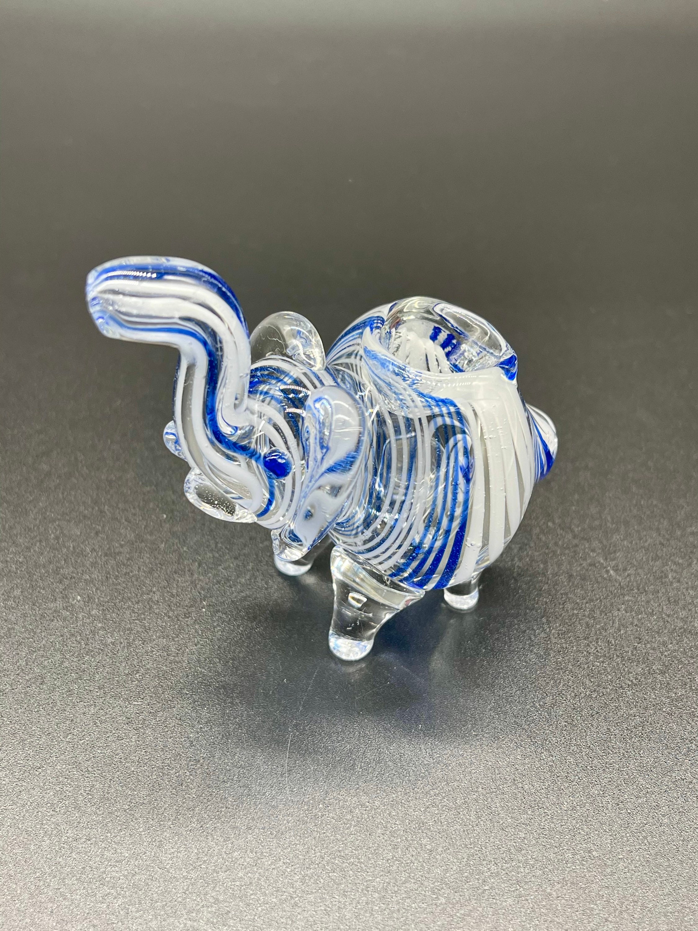 BEAUTIFUL 3 GLASS ELEPHANT SMOKING PIPE. VARIOUS COLORS. EL-1D – Gorilla  Glass Shop