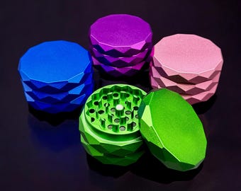 Diamond Cutting Aluminum Herb Grinder