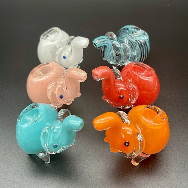 Mini Elephant Glass Pipes, Unique Glass Smoking Pipe