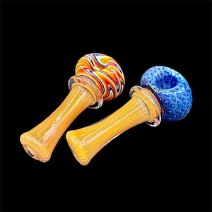 Golden Fumed Color changing Glass Pipe