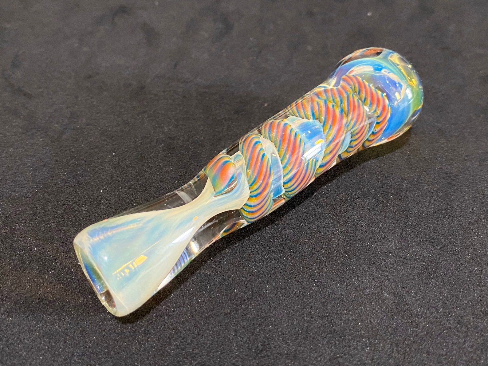 Unique One Hitter Glass Pipe Collectible glass art chillum Etsy