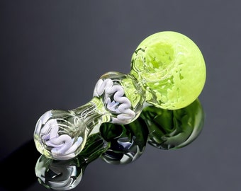 Cachimbo de vidro charmoso, cachimbo de vidro colecionável exclusivo, vidro colorido