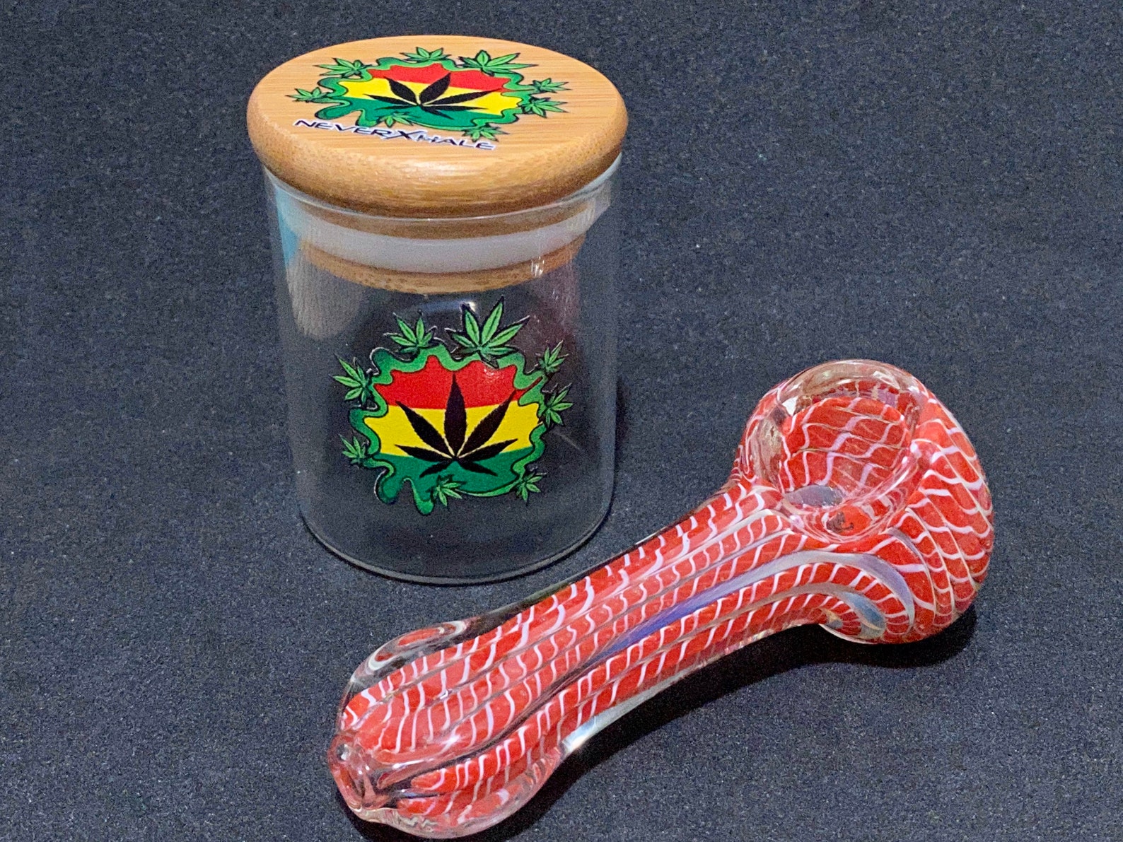 Unique Smoking Set Glass Pipe and Airtight Glass Jar Glass Etsy