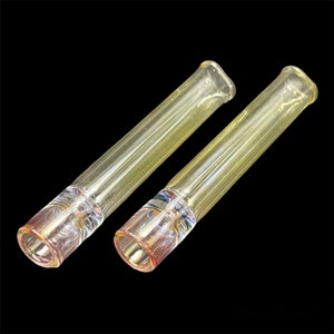 2 Pack Handblown Glass Chillum Pipe , One Hitter Glass Pipes