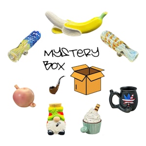 New Mystery Box of Awesomeness Glass Pipes, Ceramic Pipes, Chillums and more