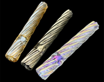 キラキラ琥珀色 one hitter One Hitter Glass Pipes, Clear One Hitters Pipe, Pack of 3 - Etsy