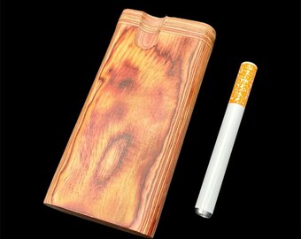 Dugout One Hitter & One hitter Pipes , American Brown Wooden Box