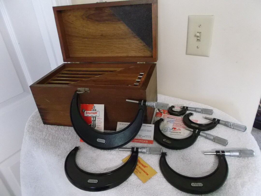 0 to 6 STARRETT Outside Micrometer Set With Case and Accessories Etsy