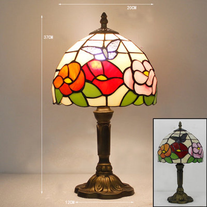 Lamp Handmade,Bedside Lamp,Lamp sconced a gift for mom Stained Glass Shade Tiffany Table Lamp,Bedside Lamp