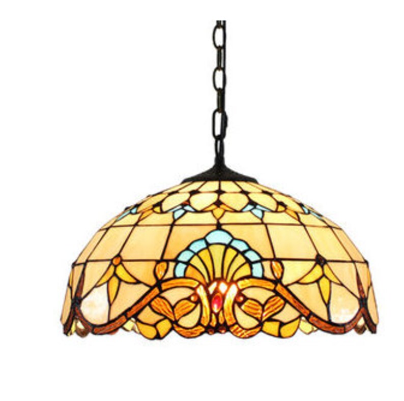 81216 Tiffany Lamp Ceiling Pendant Light Stained Glass Handmade Tiffany
