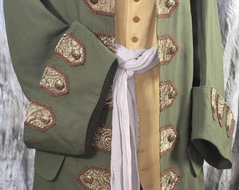 L Pirate Coat Heavy Cotton Sagacious Woodland - Ready-to-Ship