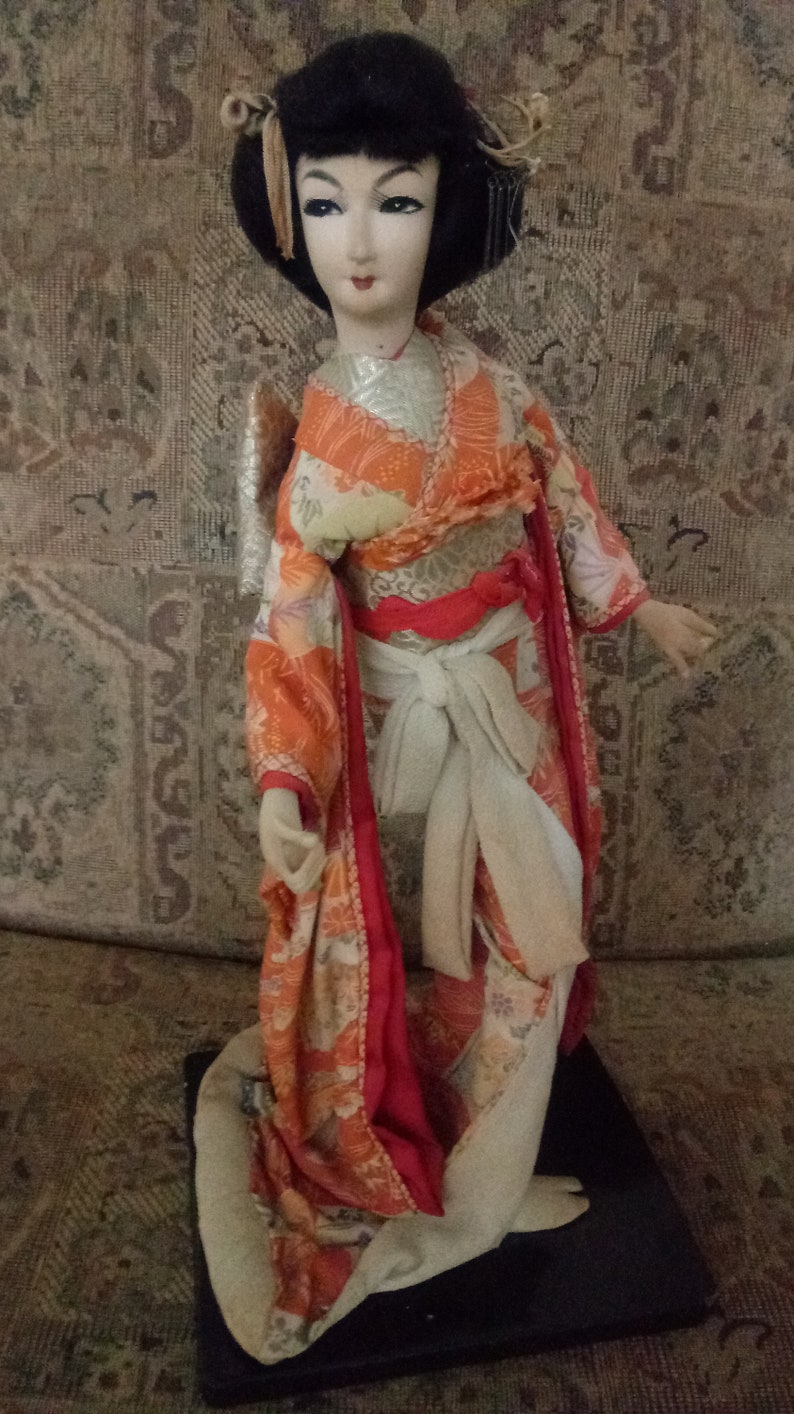 Vintage Japanese Geisha Nishi Kabuki Doll 15in tall 6x7 Etsy