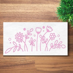 Flowers Bumper Sticker, Floral Decal, Bouquet Decal, Car Window Vinyl Decal