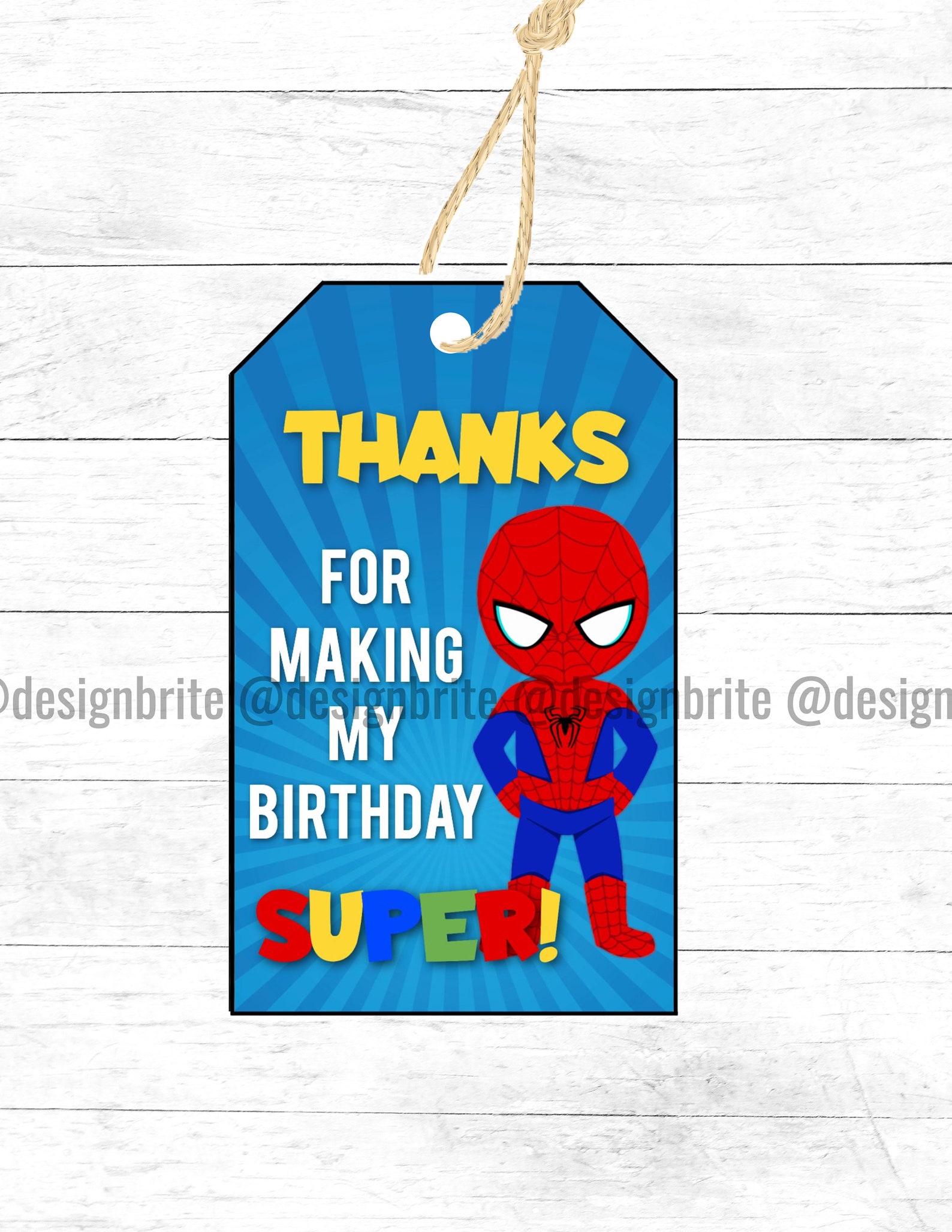 Marvel Thank You Tags Avengers Super Hero Superhero Party - Etsy