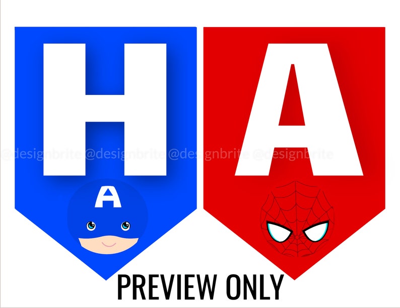 Marvel Birthday Banner Avengers Birthday Banner Birthday - Etsy