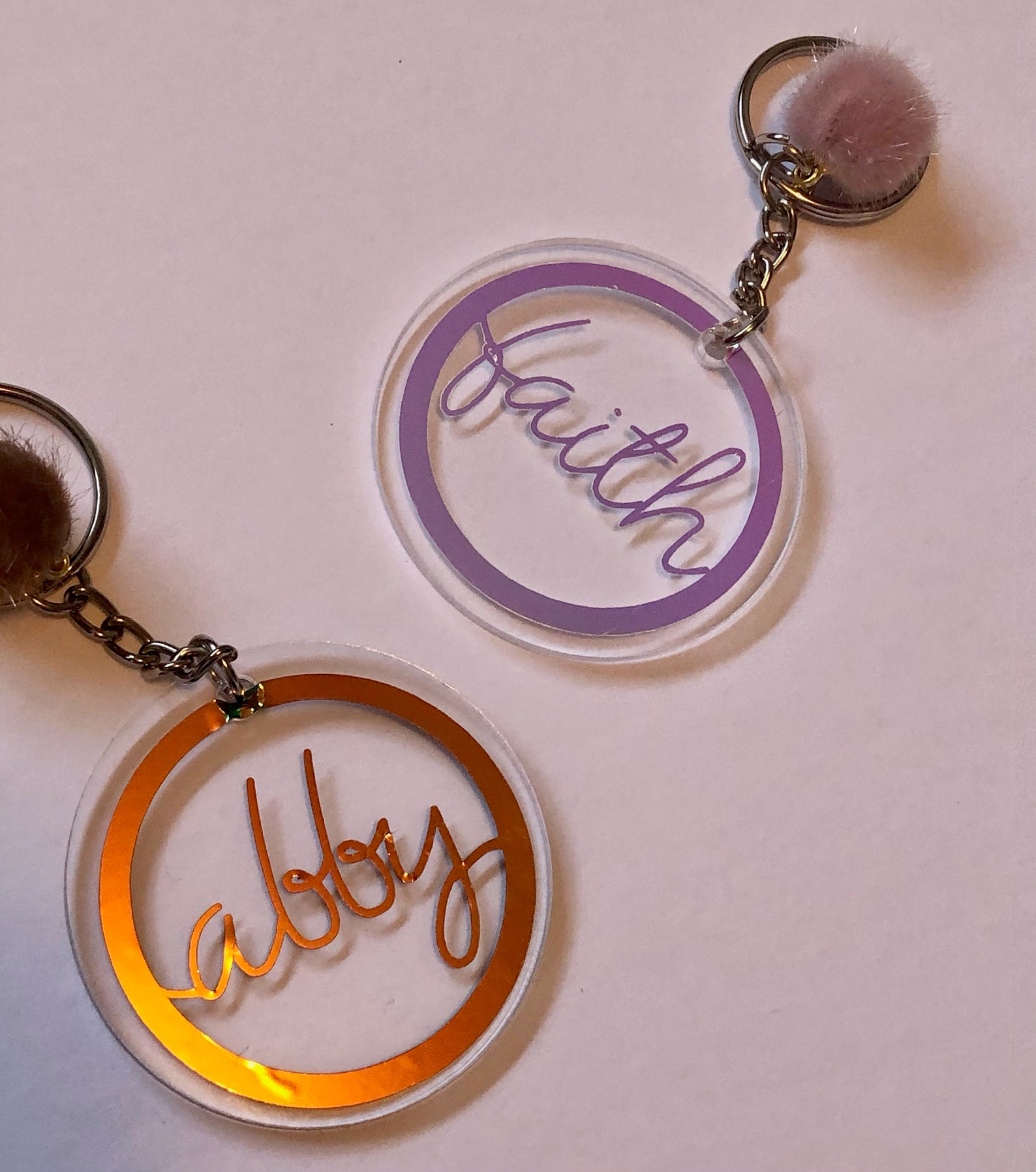 Personalized Holographic Keychain Name Keychain Acrylic Etsy