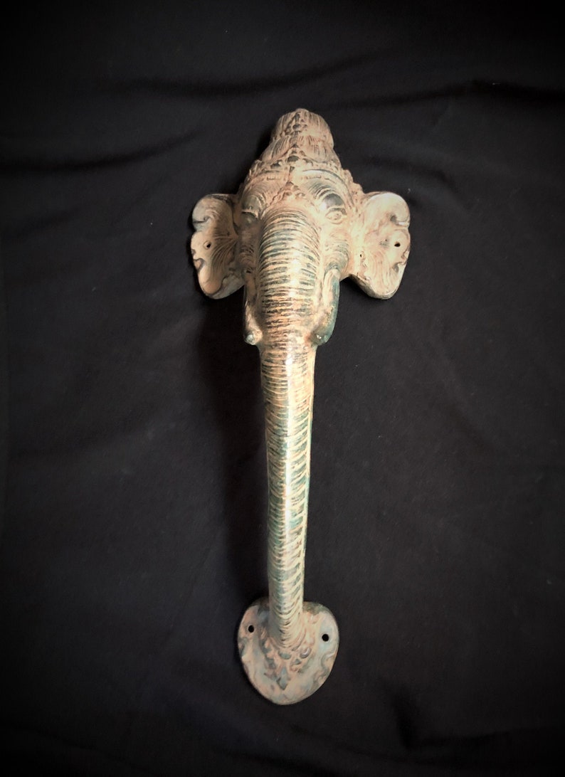 Viello style Trunk stylish sculpture for a collection or collectors BRONZE PRESS DOOR \u00c9L\u00c9PHANT antique Bronze Door Handle Elephant