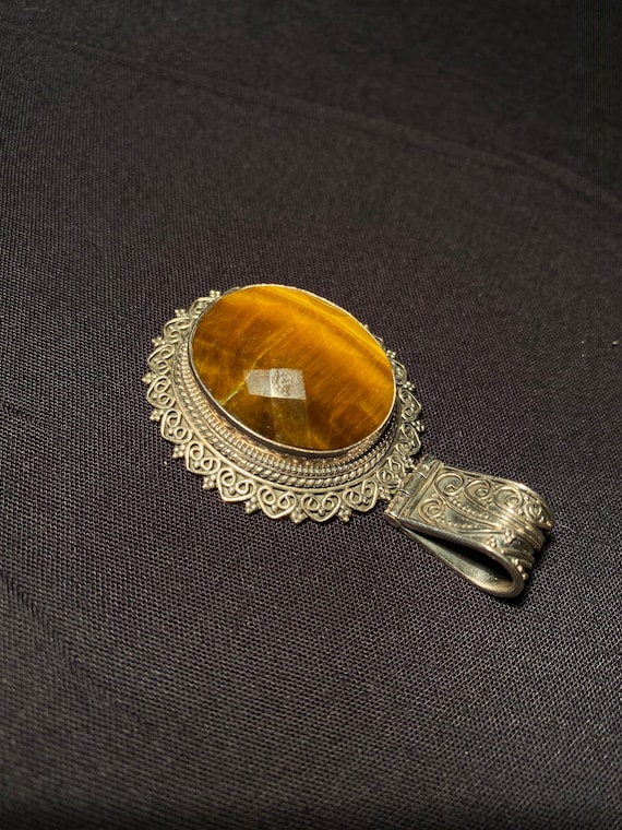 OHAYOO Tiger, collana in argento sterling 925 con cristalli 3D, con testa di tigre, con cristalli vichinghi, processo di ossidazione profonda, gioielli vichinghi, regalo di compleanno per uomo