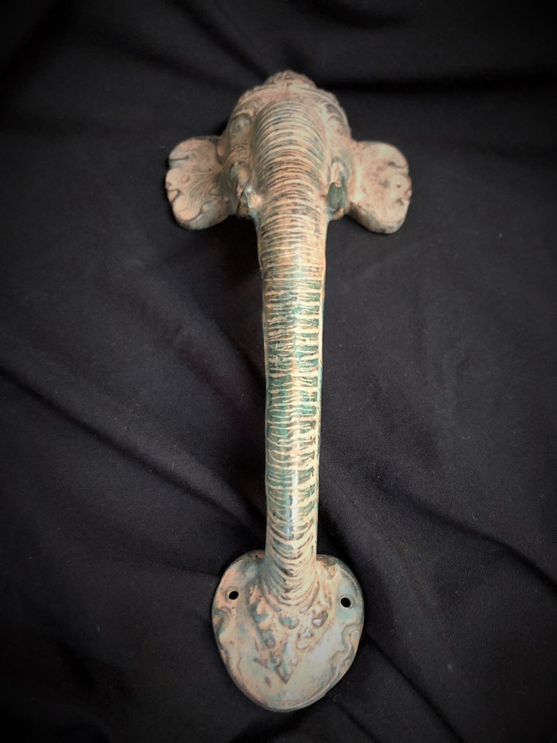Viello style Trunk stylish sculpture for a collection or collectors BRONZE PRESS DOOR \u00c9L\u00c9PHANT antique Bronze Door Handle Elephant