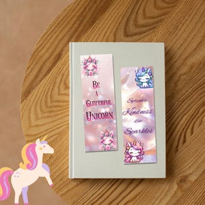 Cute Unicorn Bookmark | Printable Unicorn Art | Fantasy Book Lover | Unicorn Gift | Magical Bookmark Gift
