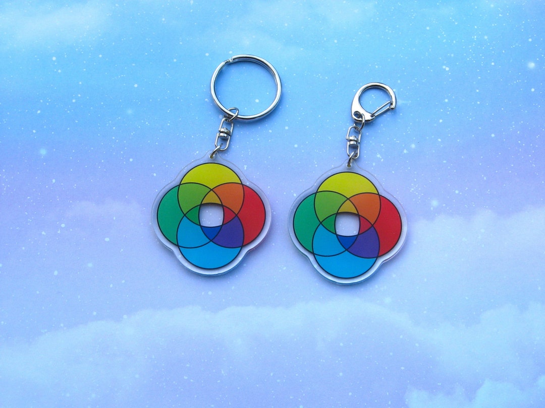 Plural Pride Rings Acrylic Keychain Etsy