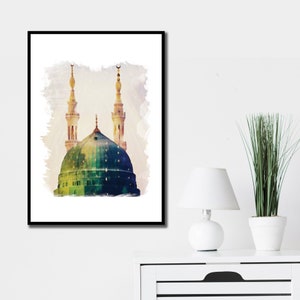 Masjid Nabawi Green Dome Art Print