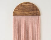 Bohemian Wall Art- fiber wall art- wall hanging- wall decor- wall art- large wall hanging- cherry blossom pink