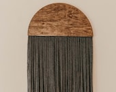 Bohemian Wall Art- fiber wall art- wall hanging- wall decor- wall art- large wall hanging- dark grey