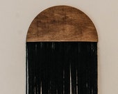 Bohemian Wall Art- fiber wall art- wall hanging- wall decor- wall art- large wall hanging- black