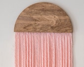 Bohemian Wall Art- nursery decor- fiber wall art- wall hanging- wall decor- wall art- large wall hanging- baby pink- small