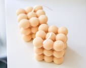 Handmade Bubble Cube Candle, Decorative Soy Candle, 3x3 Bubble Candle, Decorative Candle, Soy Candle, Home Decor, Gift for Her, Geometric