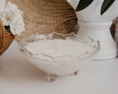 Vintage Glass Candle - soy candle - decorative candle - christmas candle - cypress and bayberry candle -vintage bowl candle