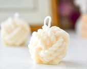 Knot Candle, Yarn Ball Candle, Knit Ball Candle, Decorative Soy Candle, Decorative Candle, Soy Candle, Home Decor, Gift for Her, Boho Chic