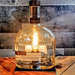 Bourbon Bottle lamp, gift for bourbon lover, gift ideas for him, bourbon gift ideas.