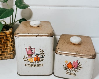 Juego de botes vintage para café y té / MCM, mediados de siglo